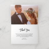 Golden Script | Foto van Elegant Wedding Hartelijk Folie Wenskaart (Binnenlaag)