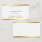 Golden Script-kalligrafie Graceful Clean Plain Visitekaartje (Voorkant / Achterkant)