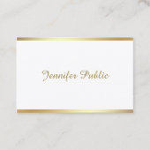 Golden Script-kalligrafie prachtig, modern Visitekaartje (Voorkant)