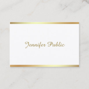 Golden Script-kalligrafie prachtig, modern Visitekaartje