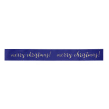 Golden Script Merry Kerstblauwe marine