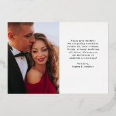 Golden Script | Moderne foto Elegant Save the Date Folie Uitnodiging (Achterkant)