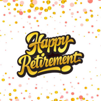 Golden Script Retirement Greeting Kaart
