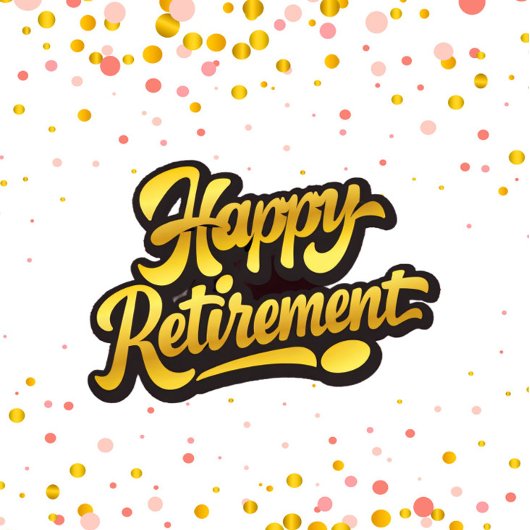Golden Script Retirement Greeting Kaart