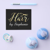 Golden Script Scissors Haarstylist Hair Salon Flyer (Enkel)