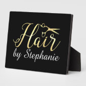 Golden Script Scissors Haarstylist Hair Salon Fotoplaat (Zijkant)