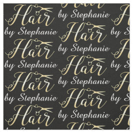 Golden Script Scissors Haarstylist Hair Salon Stof
