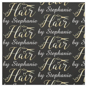 Golden Script Scissors Haarstylist Hair Salon Stof