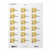 Golden Scroll en Eiffeltoren Etiket (Full Sheet)