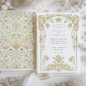 Golden Scroll Garden bruiloft Kaart