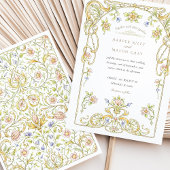 Golden Scroll Garden bruiloft Kaart