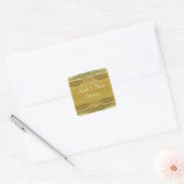 Golden Scrolls 50th Wedding Jubileum Vierkante Sticker (Envelop)