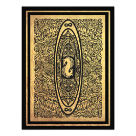 Golden Seahorse Mandala – Infinity Design Foto Afdruk