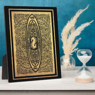 Golden Seahorse Mandala – Infinity Design Fotoplaat