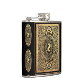 Golden Seahorse Mandala – Infinity Design Heupfles (Rechts)