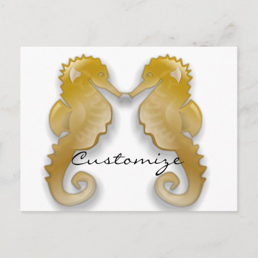 Golden Seahorse Thunder_Cove Briefkaart (Voorkant)