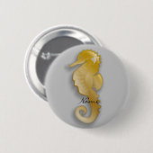 Golden Seahorse Thunder_Cove Ronde Button 5,7 Cm (Voorkant /achterkant)