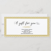 Golden Seal Gift Certificate (Achterkant)