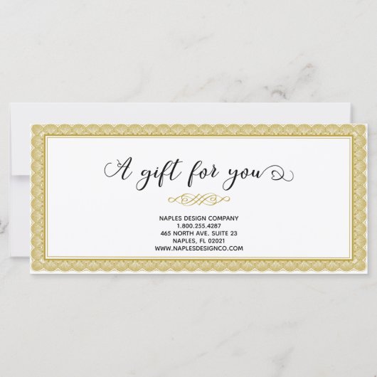 Golden Seal Gift Certificate (Achterkant)