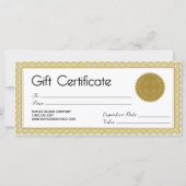 Golden Seal Gift Certificate (Voorkant)
