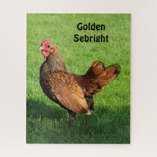 Golden Sebright Hen - Bantam Pet Chicken Legpuzzel (Verticaal)