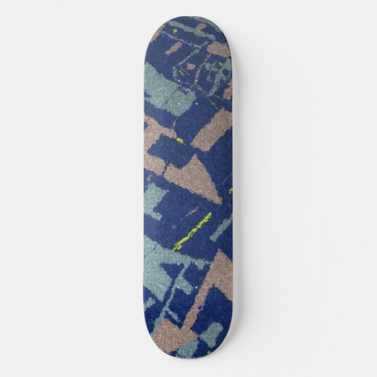 Golden Section Blue Persoonlijk Skateboard (Voorkant)