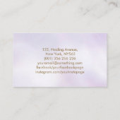 Golden Seed of life in Amethyst lotus Visitekaartje (Achterkant)