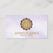 Golden Seed of life in Amethyst lotus Visitekaartje (Voorkant)