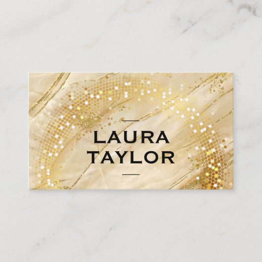 Golden Sequin | Goudmarmer Visitekaartje (Voorkant)