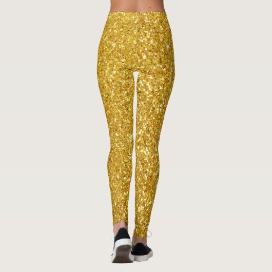 Golden Sequins Effect Leggings (Achterkant)