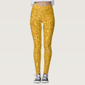 Golden Sequins Effect Leggings (Voorkant)