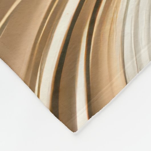 Golden Serenade - Blauwgroen & Goud Abstract Bloem Fleece Deken (Hoek)