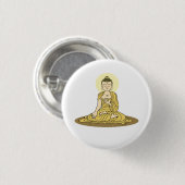 Golden Serenity Buddha Button (Voorkant /achterkant)