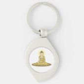Golden Serenity Buddha Metal Sleutelhanger (Voorkant)