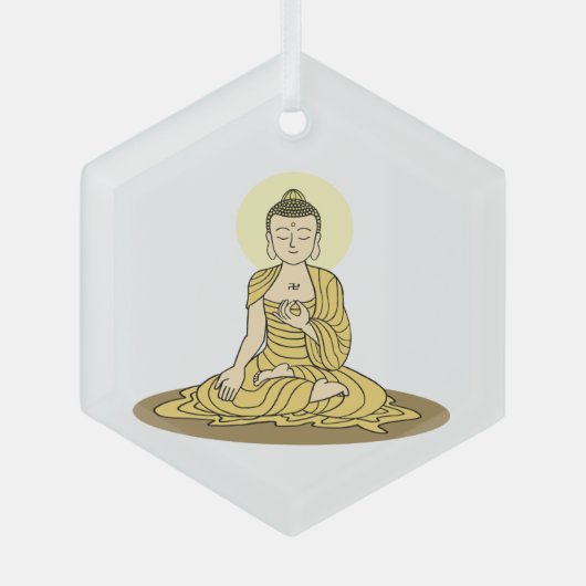 Golden Serenity Buddha Ornament (Voorkant)