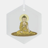 Golden Serenity Buddha Ornament (Achterkant)