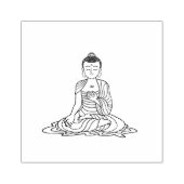 Golden Serenity Buddha rubberen stempel (Afrduk)