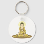 Golden Serenity Buddha Sleutelhanger (Voorkant)