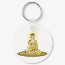 Golden Serenity Buddha Sleutelhanger