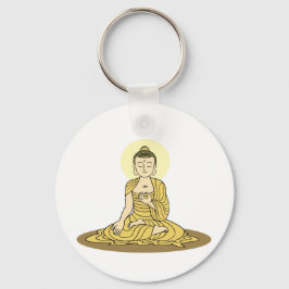 Golden Serenity Buddha Sleutelhanger