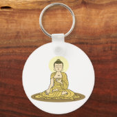 Golden Serenity Buddha Sleutelhanger (Voorkant)