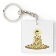 Golden Serenity Buddha sleutelhanger