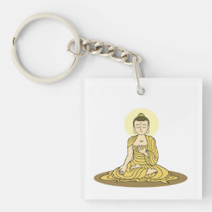Golden Serenity Buddha sleutelhanger