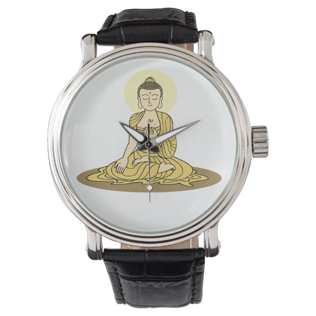 Golden Serenity Buddha Watch Horloge (Voorkant)