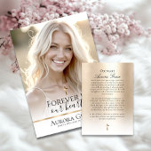 Golden Serenity Custom Funeral Program Kaart
