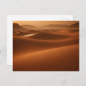 Golden Serenity – Desert Landscape at Sunset Briefkaart (Voorkant / Achterkant)
