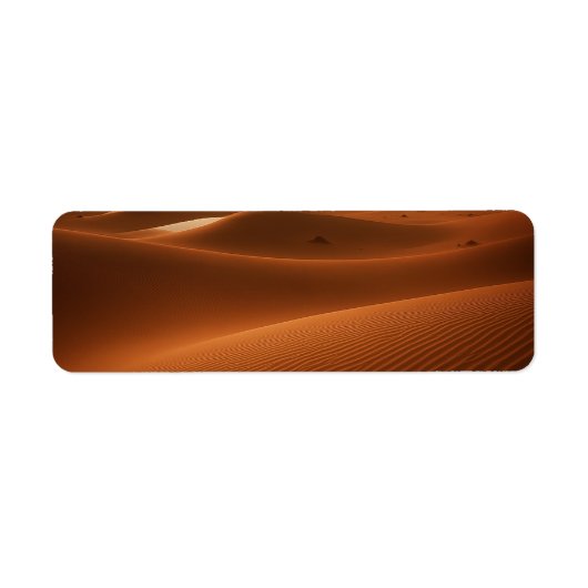Golden Serenity – Desert Landscape at Sunset Etiket (Voorkant)