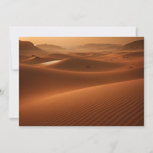 Golden Serenity – Desert Landscape at Sunset Kaart (Voorkant)