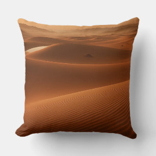 Golden Serenity – Desert Landscape at Sunset Kussen