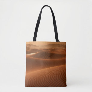 Golden Serenity – Desert Landscape at Sunset Tote Bag